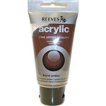 REEVES PREMIUM ACRYLIC PAINT 75ML TUBE BURNT UMBER