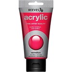 REEVES PREMIUM ACRYLIC PAINT 75ML TUBE VERMILLION