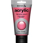 REEVES PREMIUM ACRYLIC PAINT 75ML TUBE ROSE MADDER