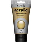 REEVES PREMIUM ACRYLIC PAINT 75ML TUBE GOLD