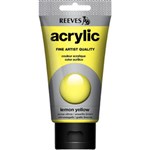 REEVES PREMIUM ACRYLIC PAINT 75ML TUBE LEMON YELLOW