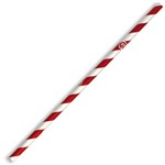 BIOPAK BIOSTRAW STRAW 6 X 197MM RED STRIPE PACK 250