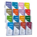 DEFLECTO BROCHURE HOLDER LITLOC WALL DISPLAY 16 X DL CLEAR