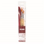 KUM SCHOOL  ART MIXED MEDIA ROUND BRUSH SET 3