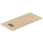 RAPIDLINE CASA EXECUTIVE TABLE TOP WITH MODESTY PANEL LHC NATURAL OAKWHITE