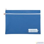 MICADOR NAME PENCIL CASE TWIN ZIP 375 X 264MM DARK BLUE