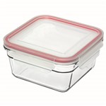 GLASSLOCK SQUARE GLASS CONTAINER OVEN SAFE 405ML