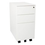 STEELCO SLIMLINE MOBILE PEDESTAL BBF 615 X 300 X 500MM WHITE SATIN
