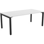 OLG AXIS SINGLE SIDED DESK 1200 X 750MM BLACK FRAME WHITE TOP