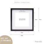 COOPER  CO METAL 15 X 15CM MAT TO 10 X 10CM PREMIUM METAL PHOTO FRAMES SET OF 2