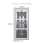 COOPER  CO METAL 3 SLOT COLLAGE PHOTO FRAME 20 X 25CM
