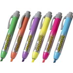 ARTLINE CLIX HIGHLIGHTER RETRACTABLE CHISEL 4MM 6 ASSORTED COLOURS BOX 12