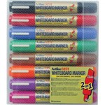 ARTLINE 151548 525T WHITEBOARD MARKER DUAL NIB ASSORTED WALLET 8