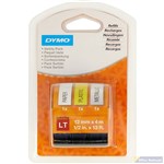DYMO 1989864 LETRATAG LABELLING TAPE 12MM VARIETY STARTER PACK 3