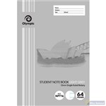 OLYMPIC NPT16 BOTANY BOOK NSW 10MM RULED 64 PAGE 55GSM 250 X 175MM LIGHT GREY