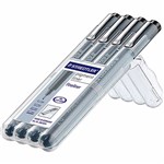 STAEDTLER 308 WP4 PIGMENT LINER ASSORTED NIBS BLACK PACK 4