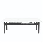 BURO SYNTRA HEIGHT ADJUSTABLE DESK BACK TO BACK 1500 X 750MM BLACK FRAME