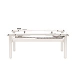 BURO SYNTRA HEIGHT ADJUSTABLE DESK BACKTOBACK FRAME ROUND LEG WHITE