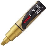 UNI PWE8KGD LIQUID CHALK MARKER CHISEL TIP 8MM GOLD