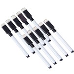CREATIVE KIDS WRITE N WIPE MARKERS WITH ERASER TIP BLACK PACK 10