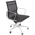 RAPIDLINE WM600 MESH MEETING ROOM CHAIR MEDIUM BACK BLACK