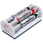 PENTEL YMWL54E MAXIFLO MAGNETIC ERASER SET WITH 4 MARKERS