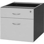 YS DESIGN YSDFWI OXLEY FIXED PEDESTAL 1 STANDARD AND 1 FILING DRAWER 472 X 470 X 450MM WHITE OVER IRONSTONE