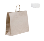 BROWN PAPER BAG TWIST HANDLE 400X450MM PACK 50