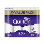 QUILTON TOILET PAPER 3PLY CARTON 36 ROLLS