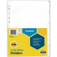 Manilla Dividers Brights Pastels and Whites