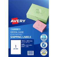 Laser Quick Peel Clear Labels
