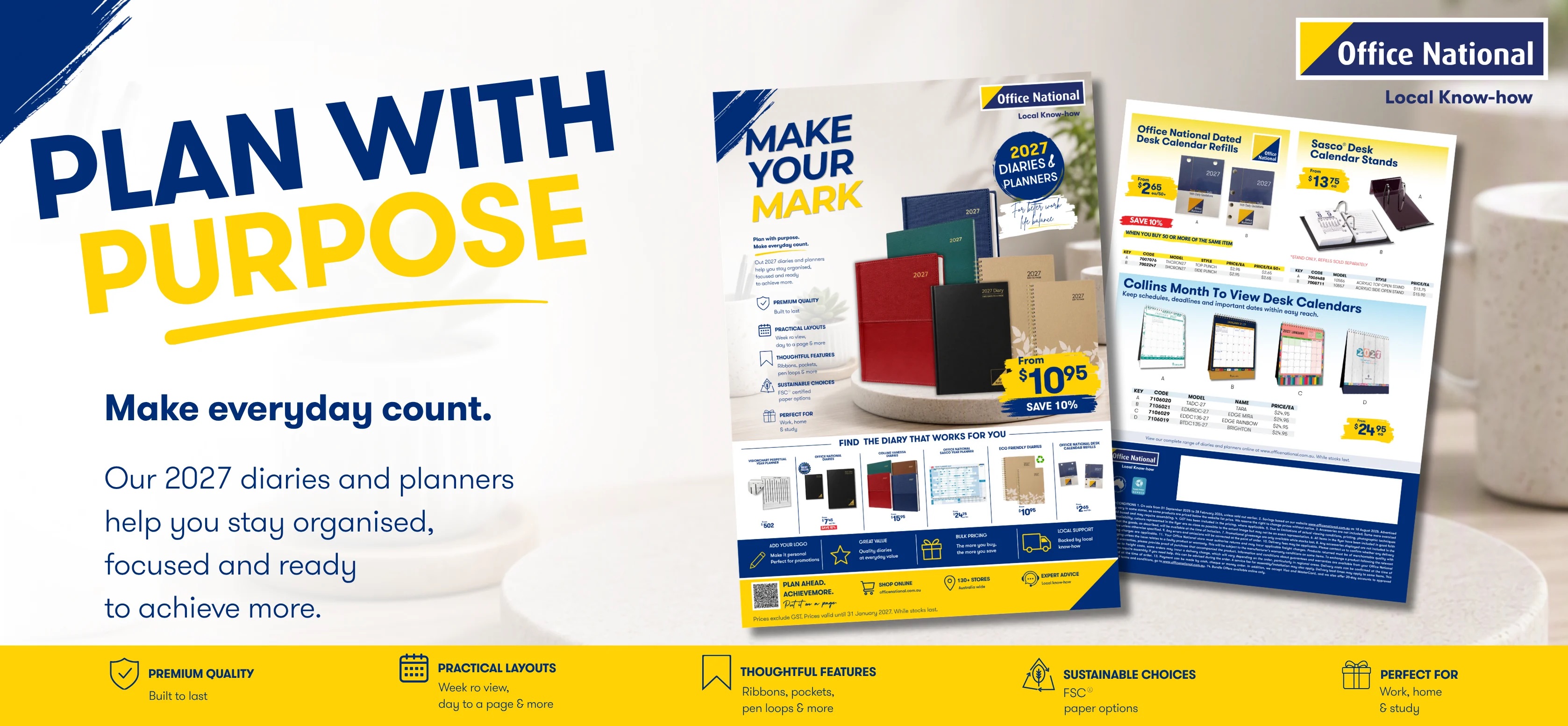 Plan with purpose, 2027 Diaries and Planners out now